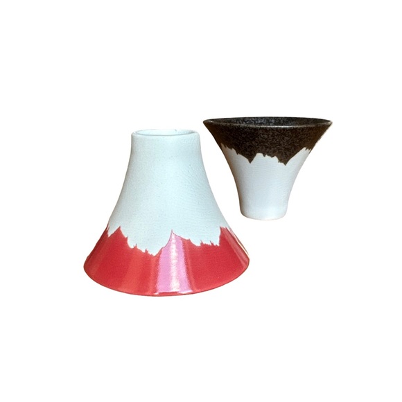 Mt Fuji Ceramic Sake Cup (one set of two) - Picture 6 of 8